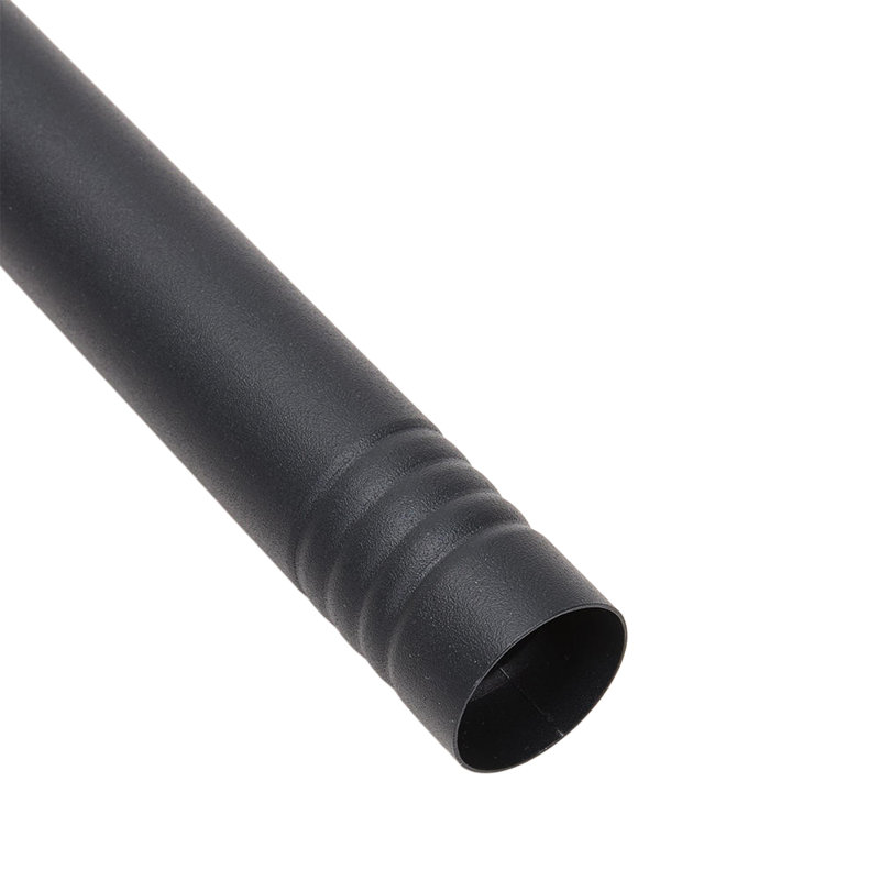 Black Carbon Steel Adjustable 2.5cm Bay Window Single Curtain Rod, 2.5cm H x 213cm W x 2.5cm D