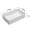 Lavabo de salle de bain vasque rectangulaire en céramique blanche 21 "X14"