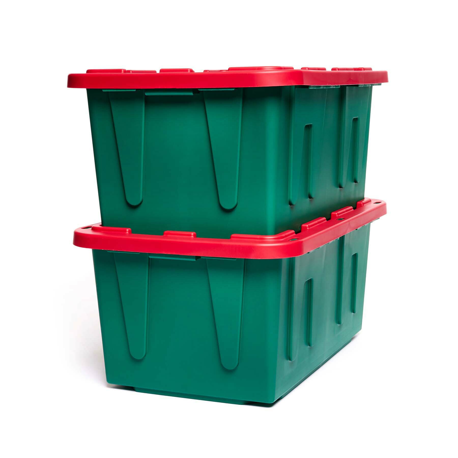 Homz Plastic 18 Gallon Utility Storage Bucket Tub Organizing