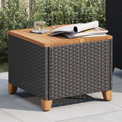 Nolton Square Solid Wood Metal Outdoor Side Table - 45 cm W 45 cm D