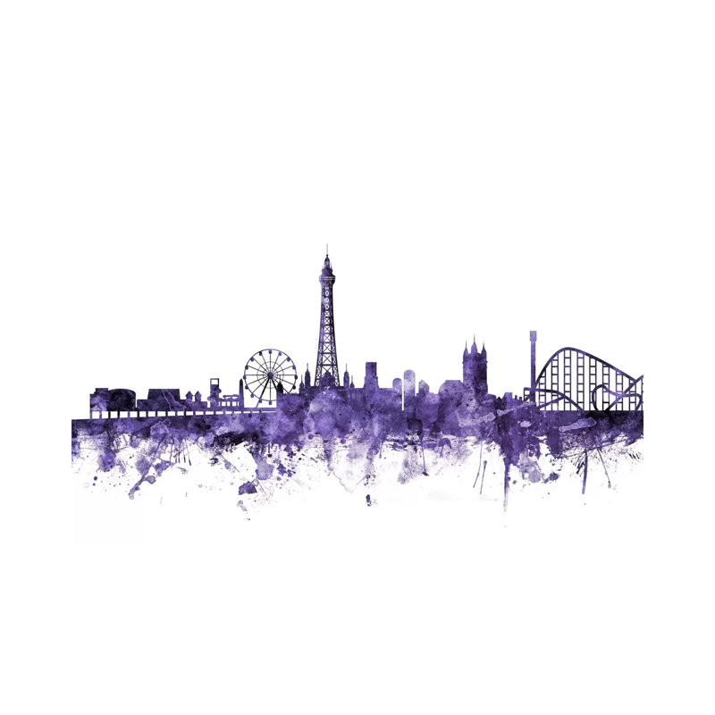 Blackpool, England Skyline by Michael Tompsett - Wrapped Canvas Gallery-Wrapped Canvas Giclée, 30.48 cm H x 45.72 cm W