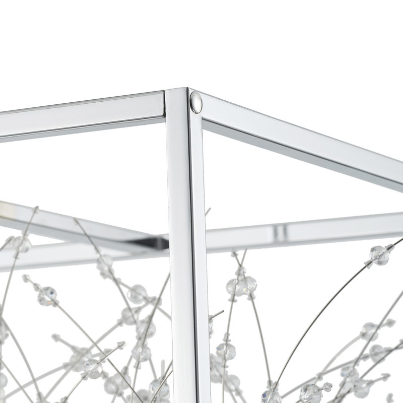 12 dimmable iron crystal pendant light, Chrome