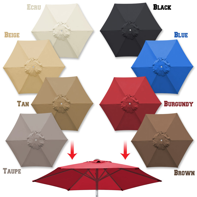 7 pi L 7 pi. D Housse de remplacement pour parasol, Beige