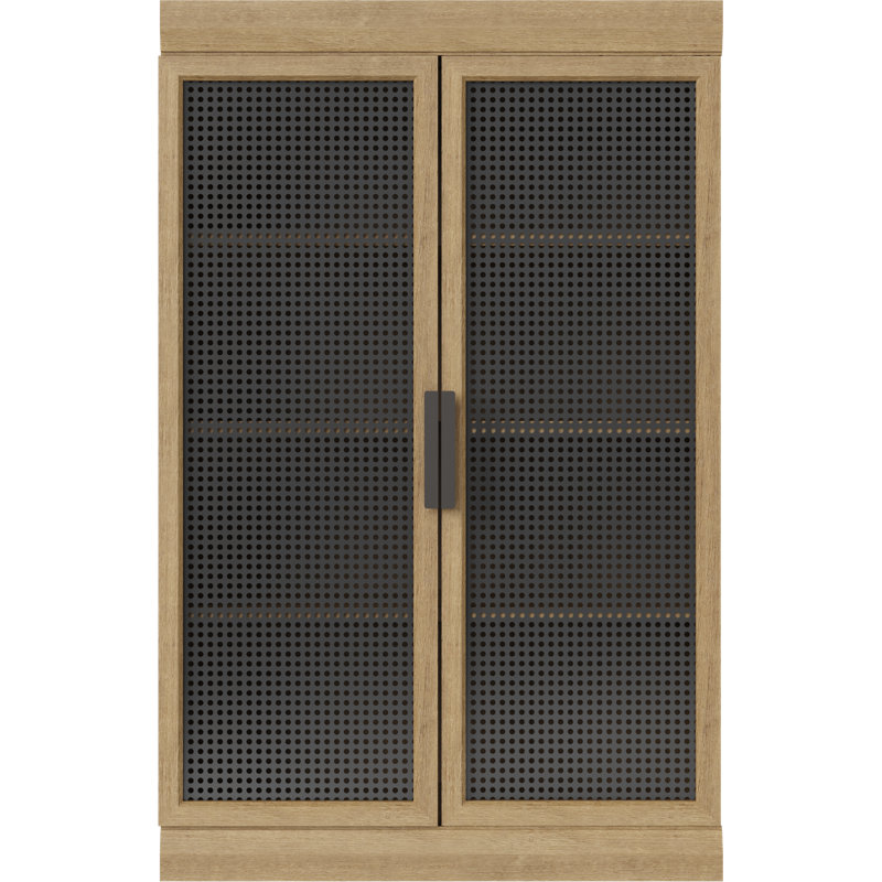 Mosaics Storage 3-shelf & 2-door Cabinet Organizer, Brown