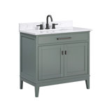Madison 36" Single Bathroom Vanity with Carrara Marble Top