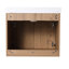 Armoire de salle de bain 24 po avec lavabo en résine - Portes à fermeture douce, structure de bassin de 24 po