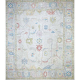 Oushak Collection, Transitional One-of-a-Kind Rectangle 8'1" X 9'6" Hand Knotted Area Rug
