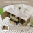 60" Wall-Mounted Floating Bathroom Vanity with Double Basins & Soft Close Drawers-1688049503