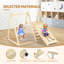 Structure d'escalade en bois pour enfants avec balançoire et filet d'escalade pliable