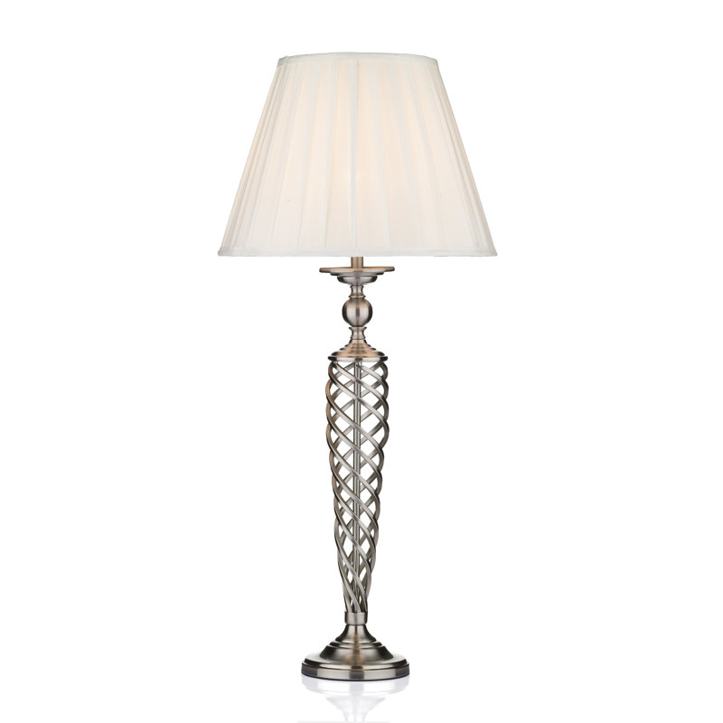 Amboyer Metal Table Lamp, Satin Chrome