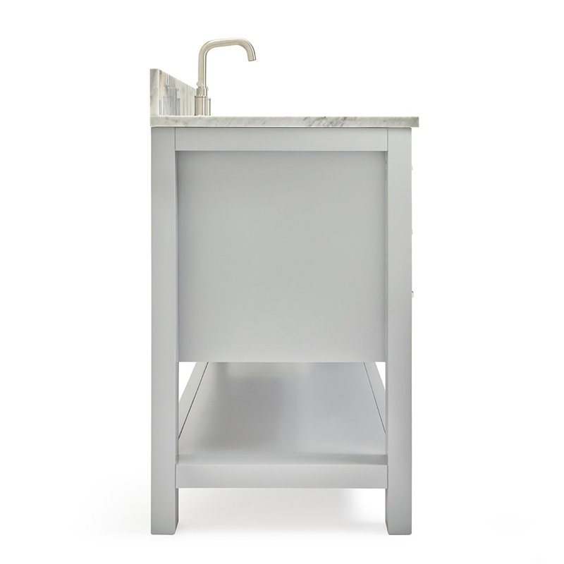 Magnolia Bath Vanity Rectangular Basin S061SCW2R, Gray, 43", Rectangular