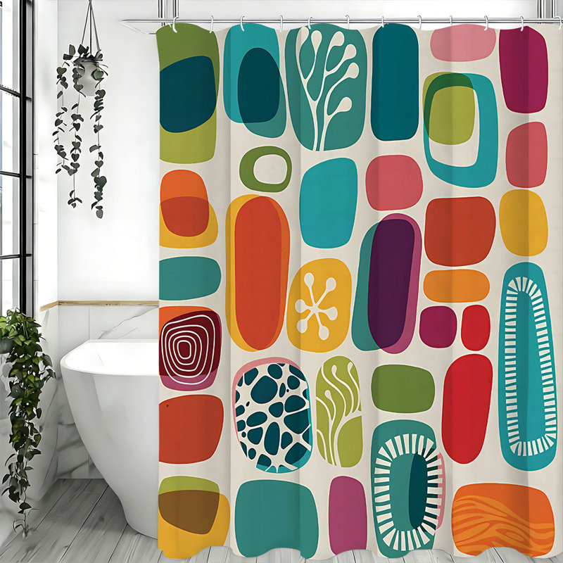Shower Curtains with Hooks Included