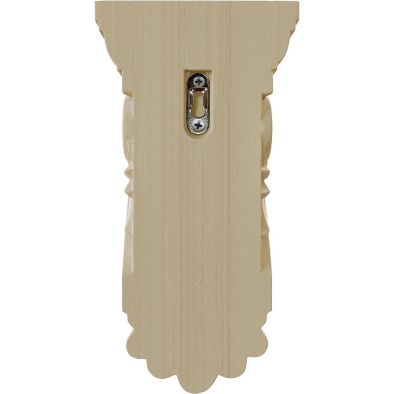 Light Oak Rubberwood Acanthus Carved Corbel