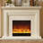 Beige Solid Wood Electric Fireplace-1089998634-1089998637