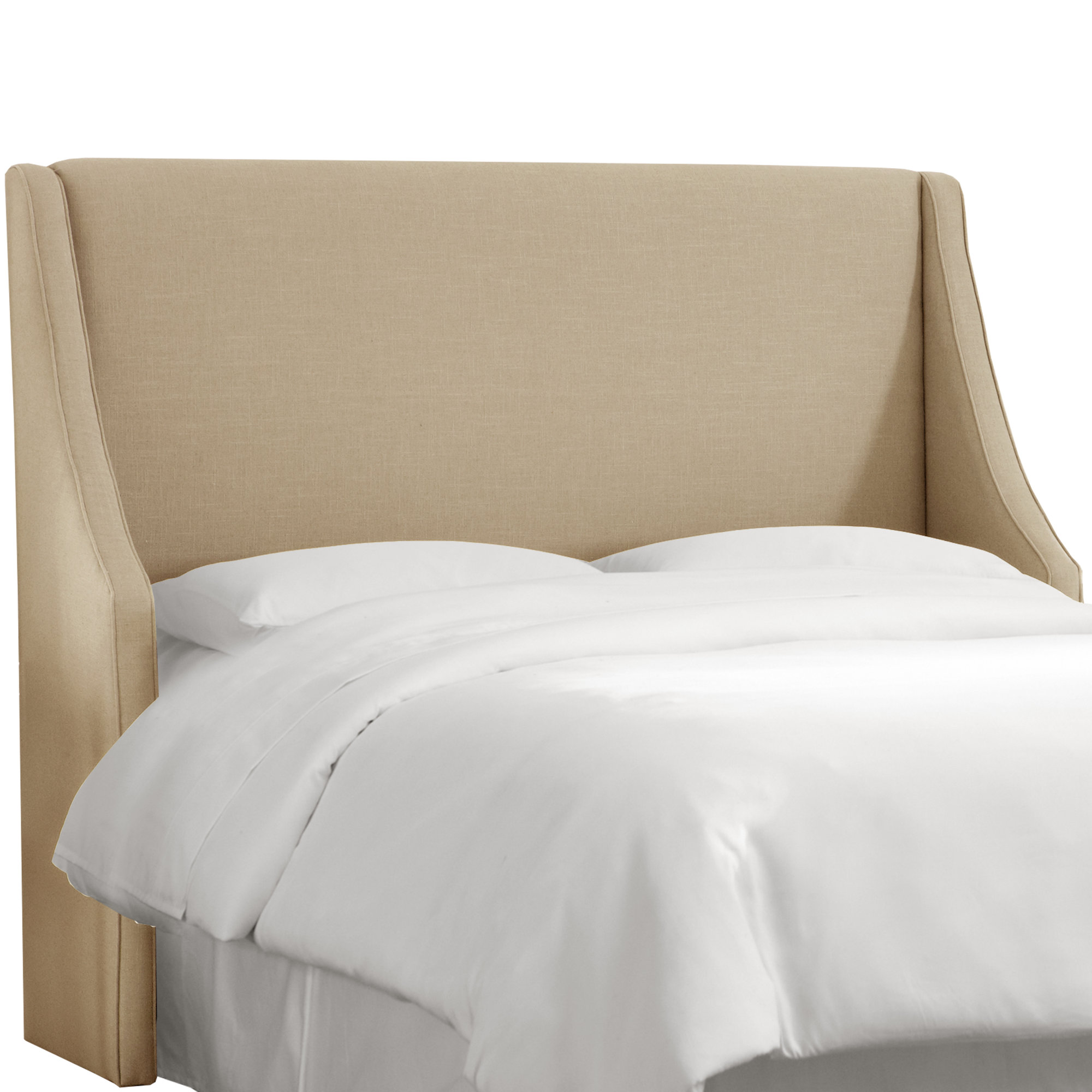 Riane Upholstered Headboard, Queen, Classic Sandstone Linen