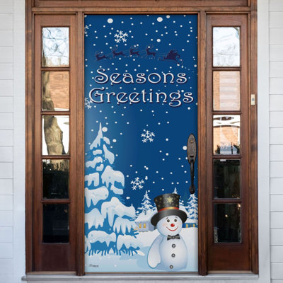 Winter Wonderland 36" x 80" Christmas Door Banner - Front Door Outdoor Decorations
