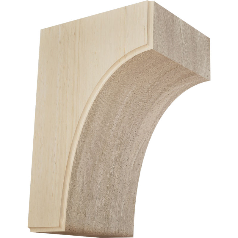 Support pour bois d'hévéa l 5 1/4 po x P 4 po x H 6 po (paquet de 6), Hévéa, L 5,25 po x P 4 po x H 6 po
