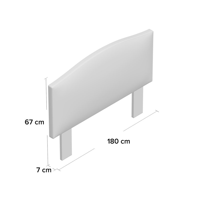 Beasley Upholstered Headboard, Cream, Super King (6')