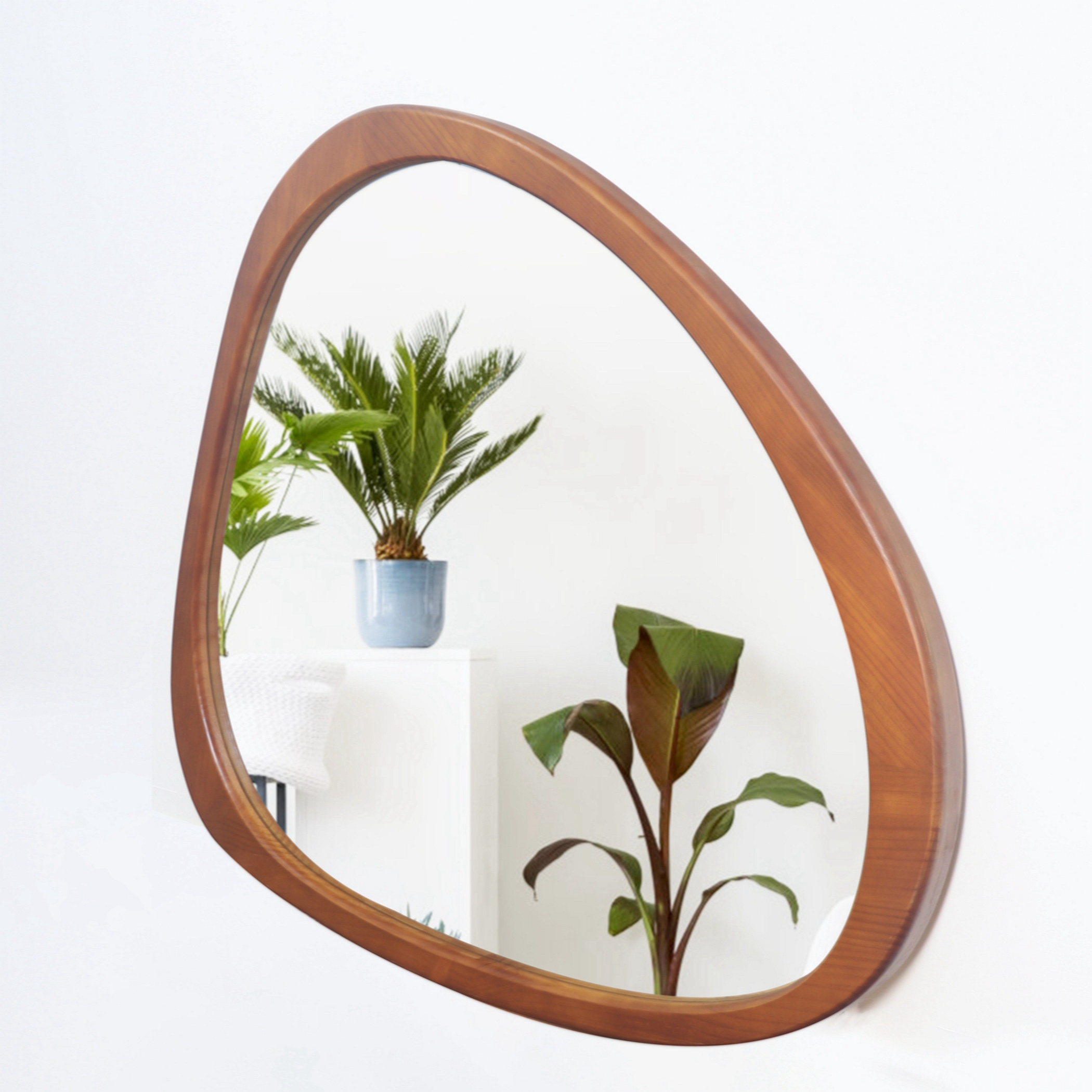 Wenty Solid Wood Asymmetrical Wall Mirror | Wayfair