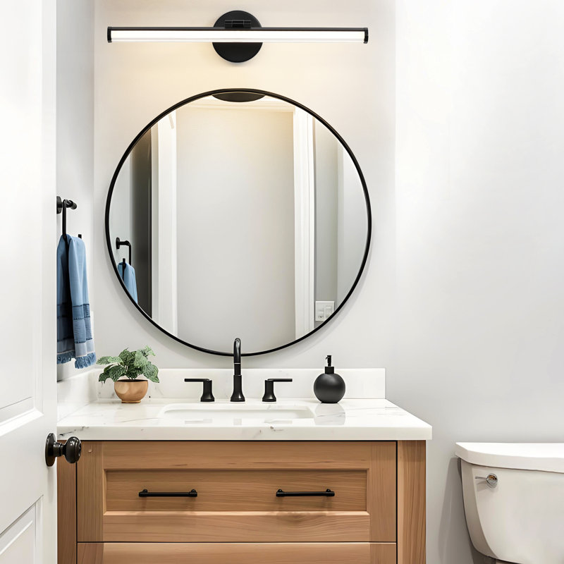 330° Rotatable 22'' Dimmable LED Bath Bar, Black