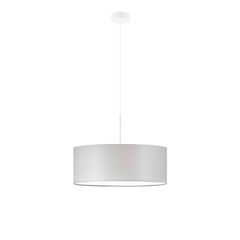 Aubryn 3 - Light Drum Pendant, White, Light Gray, 120cm H x 50cm W x 50cm D