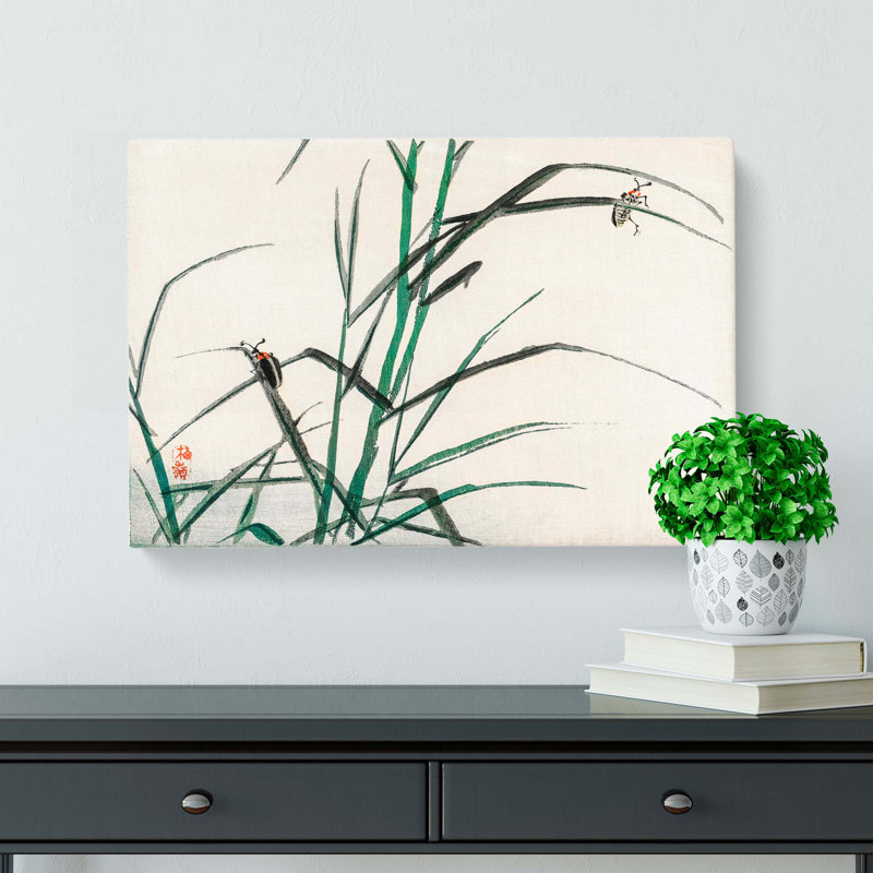 Beetles by Kono Bairei - Wrapped Canvas, 40cm H x 60cm W x 3cm D