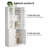 Reshod  94.5"W X 71"H X 15.7"D Kitchen Pantry Storage Cabinet With Soft Close Glass Doors,White-287134463