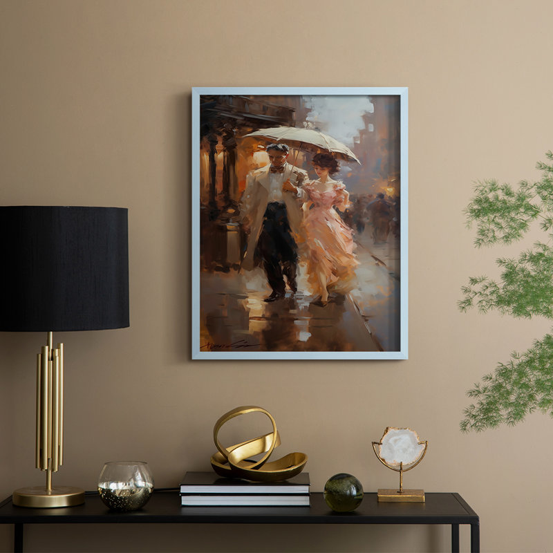 Reproduction encadrée WOMEN Series CMXCIX - bois massif, Bleu, H 30 po x l 24 po