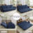1+3 Piece Convertible Sofa Bed Set - Reclining & Sectional With 6-way Adjustable Backrests, Tufted Corded Fabric, Storage Pockets - Space-saving Living Room Solution-862306881