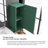 13.78 In. W Wall Mounted Bath Vanity Side Cabinet in Green