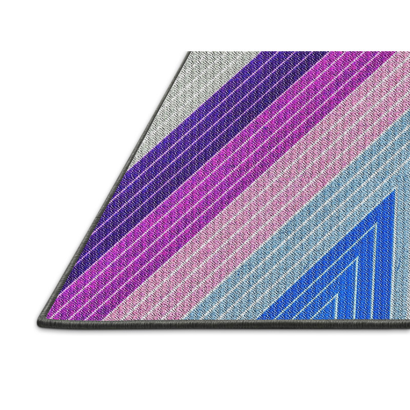 Tapis rose à motif géométrique Kittleson, Rectangle 2 pi x 4 pi