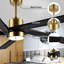 Ventilateur de plafond standard à DEL à 5 pales Athanafis avec télécommande et ensemble d'éclairage inclus-653865801-664920894-625809390