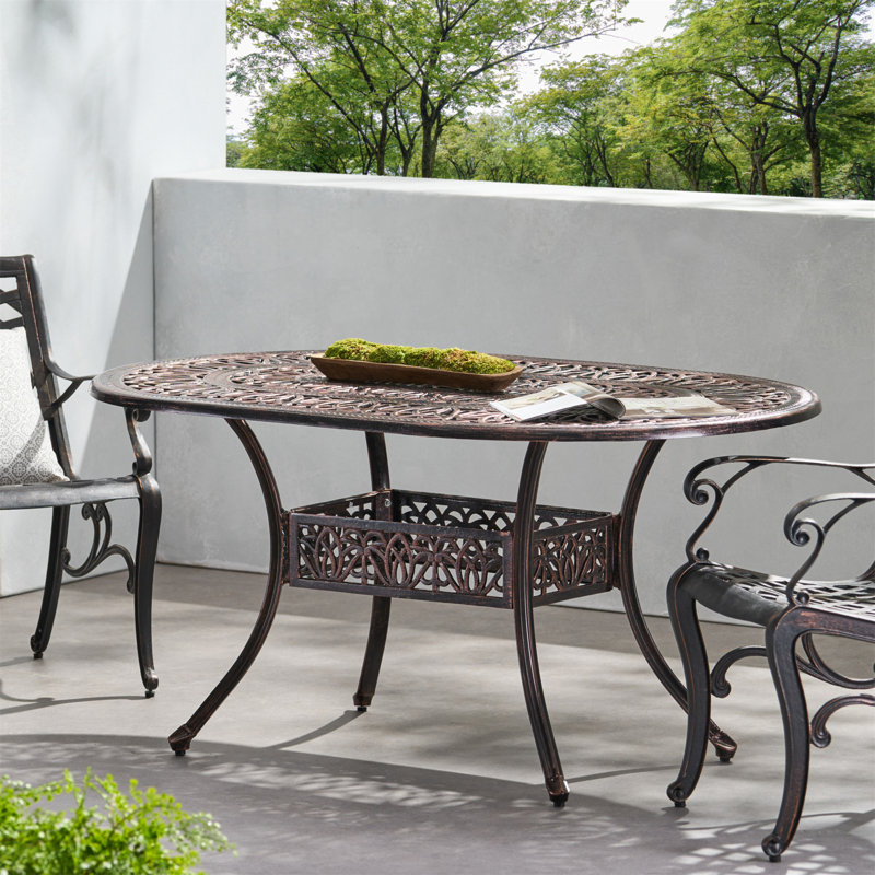 Fuller Oval Outdoor Dining Table Yes , 59.84 " W 37.4 " D