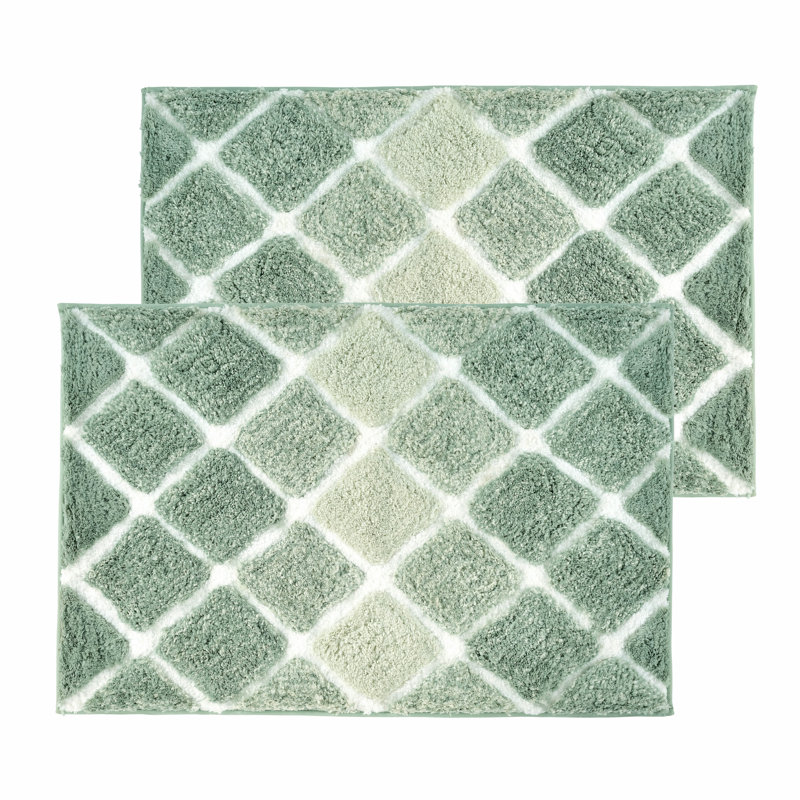 Spa Luxury Oversized Microfiber Bath Mat – 1 or 2 Pack 24” x 36”, Sage