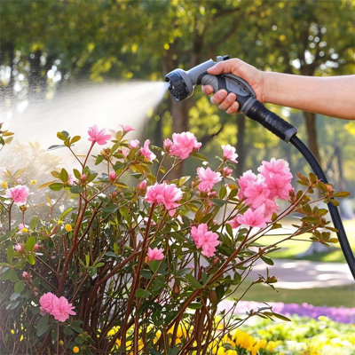 Garden Hose, Flexible Water Hose, Ultra Lightweight Non-Expanding Hose With 10 Function Sprayer, Leak Proof, Pressure Resistant For Yard, Outdoor (Black, 50FT)
