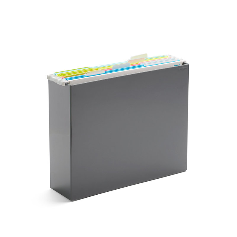 Boîte de rangement pour documents, Gris foncé