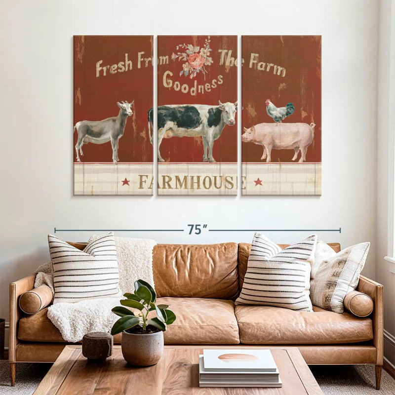 Kema Farm Patchwork II Wall Sign, 42" H x 65" W