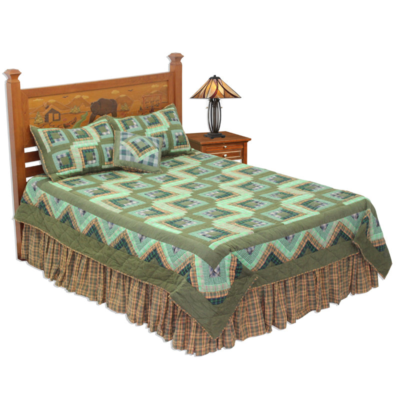 Courtepointe Myrtle Garden, véritable patchwork, pièces assemblées, matelassé traditionnel à la main, taies décoratives et coussins assortis disponibles