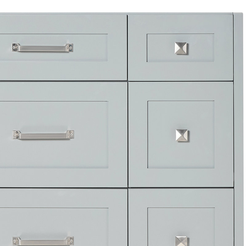 ARIEL Monroe 54 Single Sink Bathroom Vanity with Carrara Quartz Top, Gray, 42" - 43", Carrara White Quartz