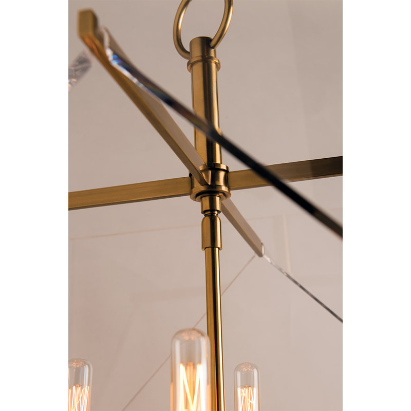Travis 4 - Light Chandelier, Aged Brass