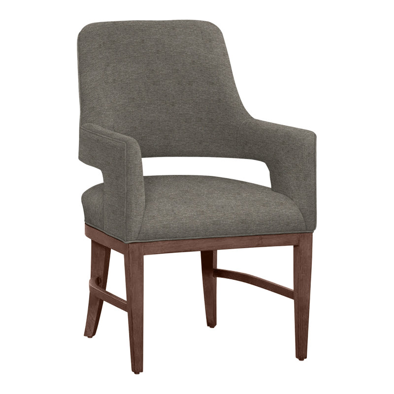 Chaise avec accoudoirs Josie, Noyer, Paille 3162