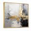 Or, ville dorée, blanc, gris, noir, peinture abstraite, art mural sur toile-1263450520-1263450521