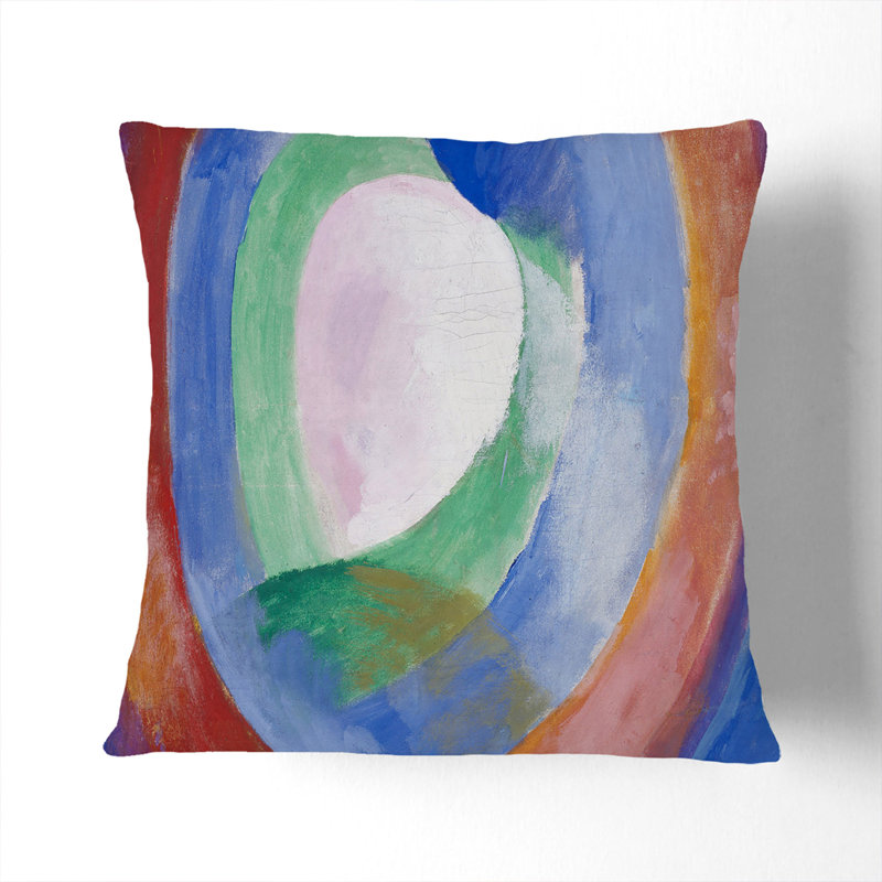 Abstract Square Cushion, 40cm H x 40cm W x 15cm D, Stone