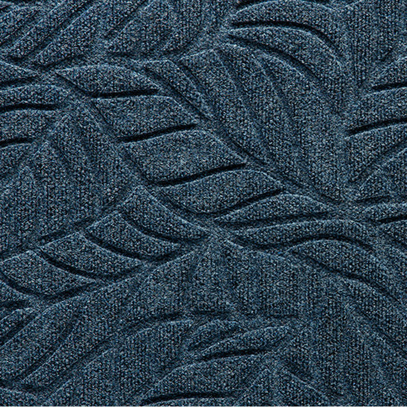 WaterHog Tropical Leaves 23 in. X 35 in. Indoor Outdoor Door Mat, Navy Blue