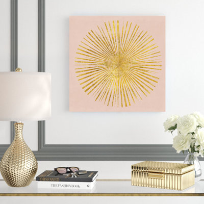 Sunburst I on Pink - impression sur toile tendue