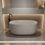Baignoire de trempage autoportante en résine 51 po à surface solide avec trop-plein et bonde escamotable 51 po-123339670