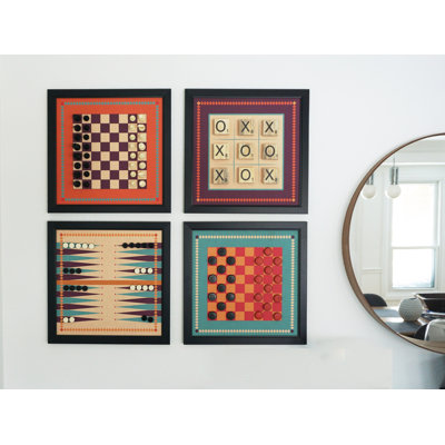 Home Magnetics Handmade 18'' L Solid + Manufactured Wood Checkers Game Set