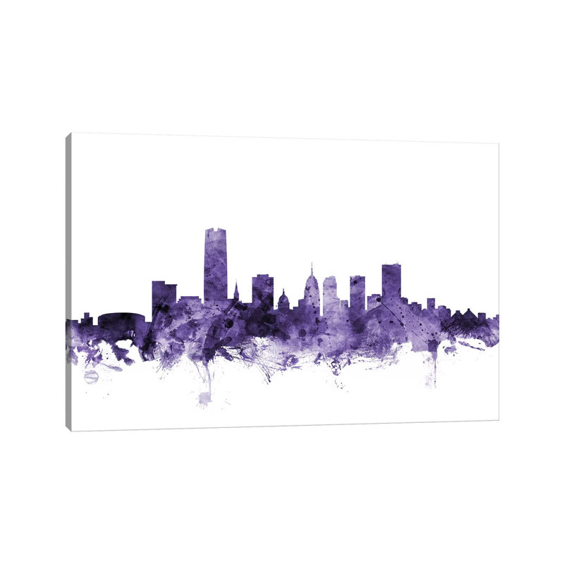 Oklahoma City Skyline by Michael Tompsett - Wrapped Canvas Print, 66.04 cm H x 45.72 cm W x 3.175 cm D