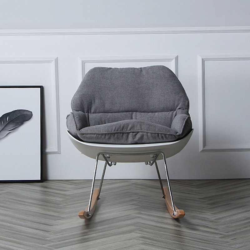 Chaise berçante décontractée, Gris foncé