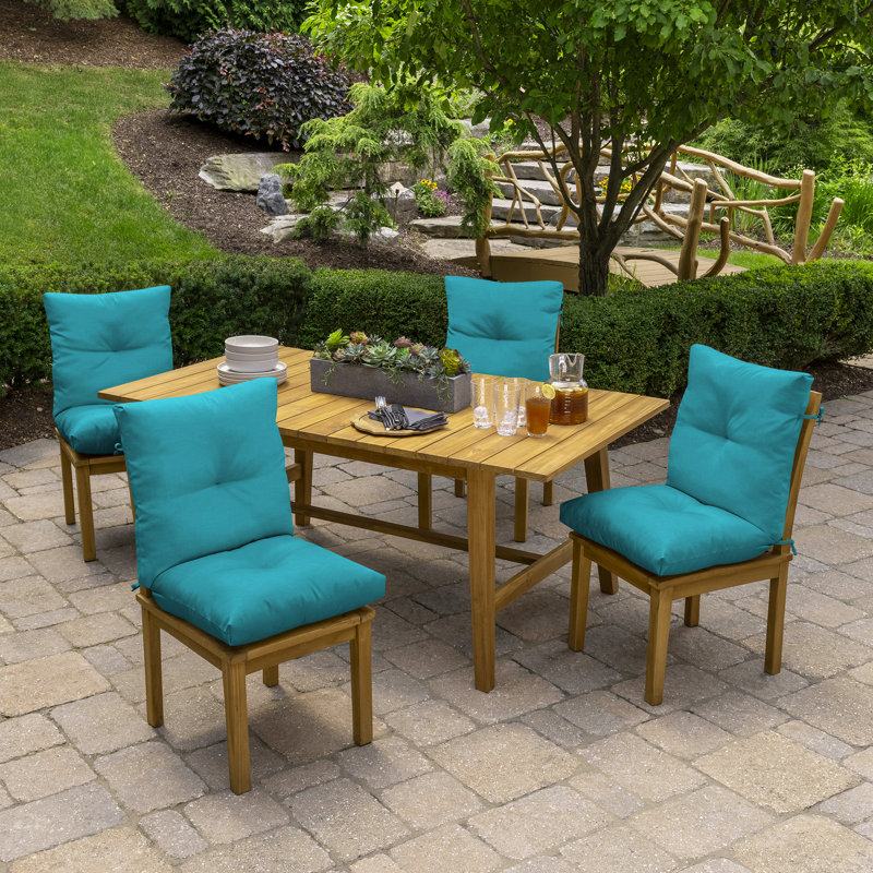 ARDEN EarthFIBER 1 - Piece Outdoor Seat/Back Cushion, Blue Polyester/Polyester Blend
